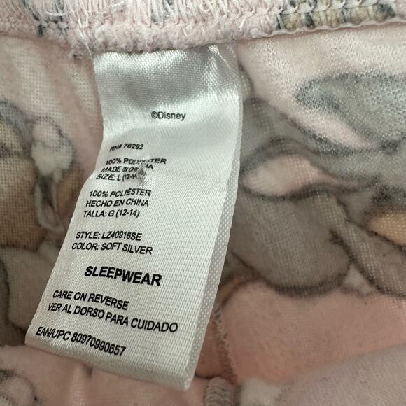 Disney Size Large Pajama Pants Pink Bambi Hopper Bunny‎ Rabbit Sleepwear PJs - Picture 4 of 4